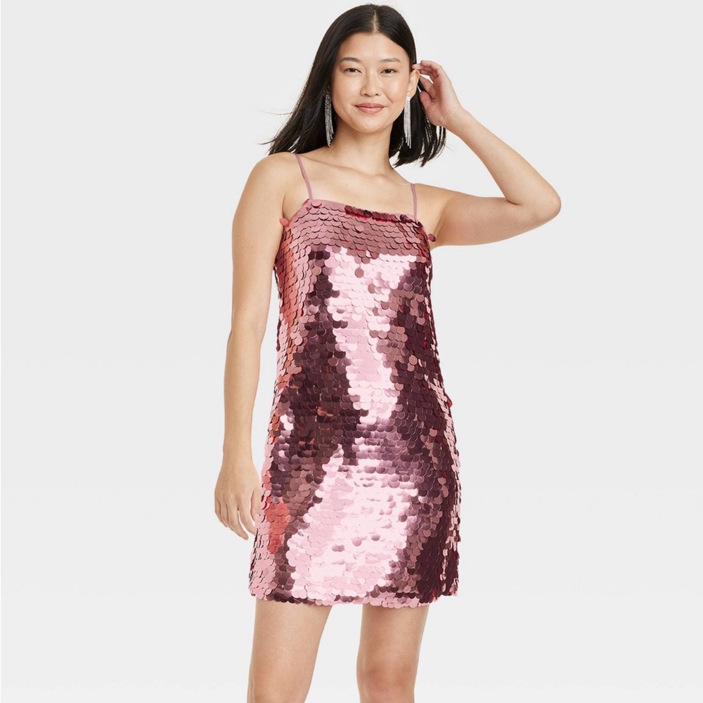 A New Day Pink Sequin Mini Dress